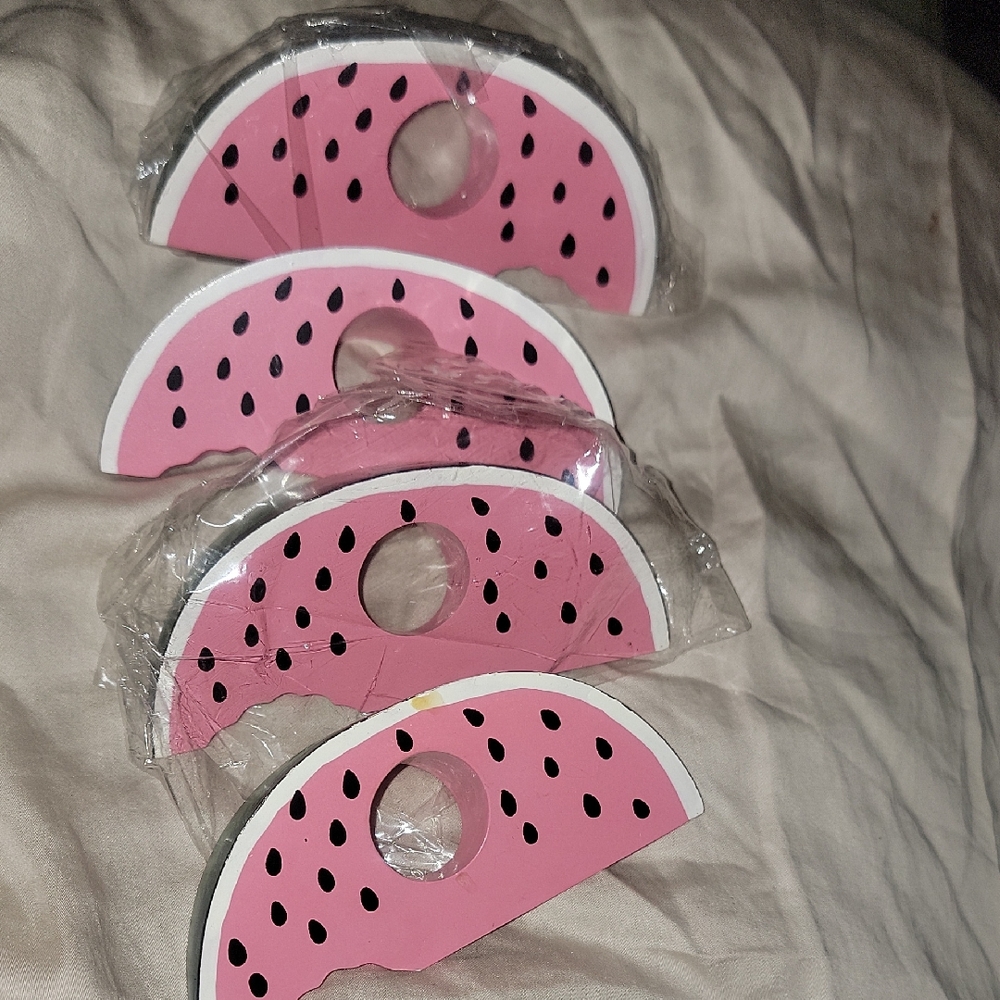 Source Unknown Pink Watermelon Napkin Holders